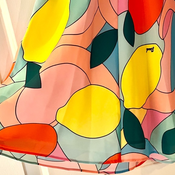 🌺🎉HP🎉🌺 NWT Staud Milla Mini Dress Citrus Kaleidoscope - Picture 13 of 16